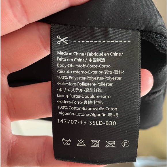 Maison Scotch & Soda Love long Black Blazer with crepe tie front shawl collar. - Picture 7 of 9